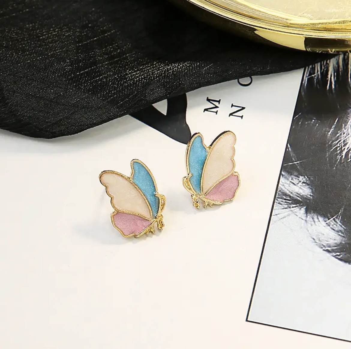 Rainbow Butterfly Korean Earring