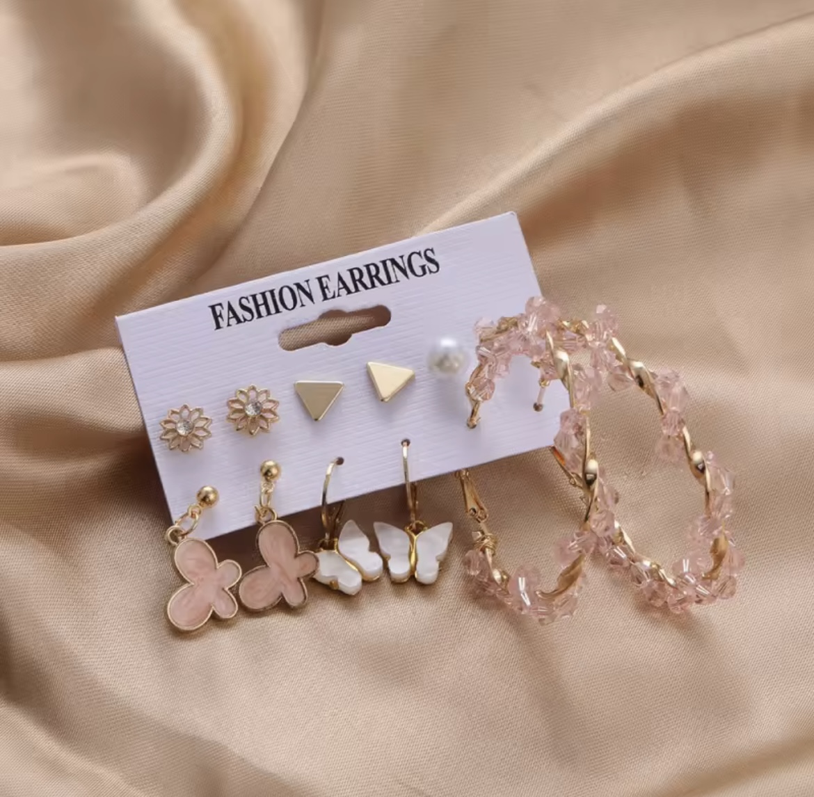 Chic Multi-Style Earring Set – 6 Pairs