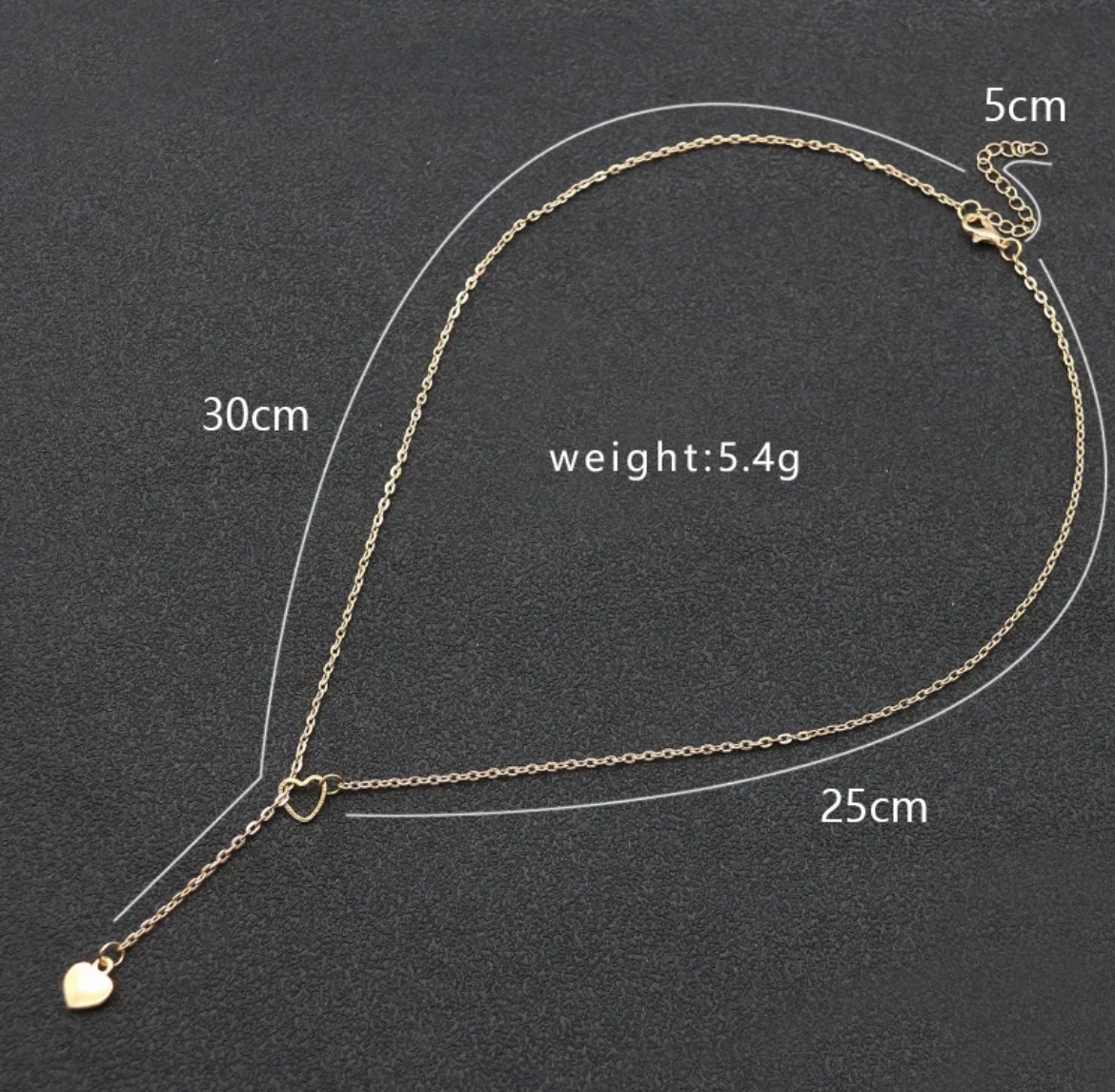 Golden Heart Chain Link Pendant