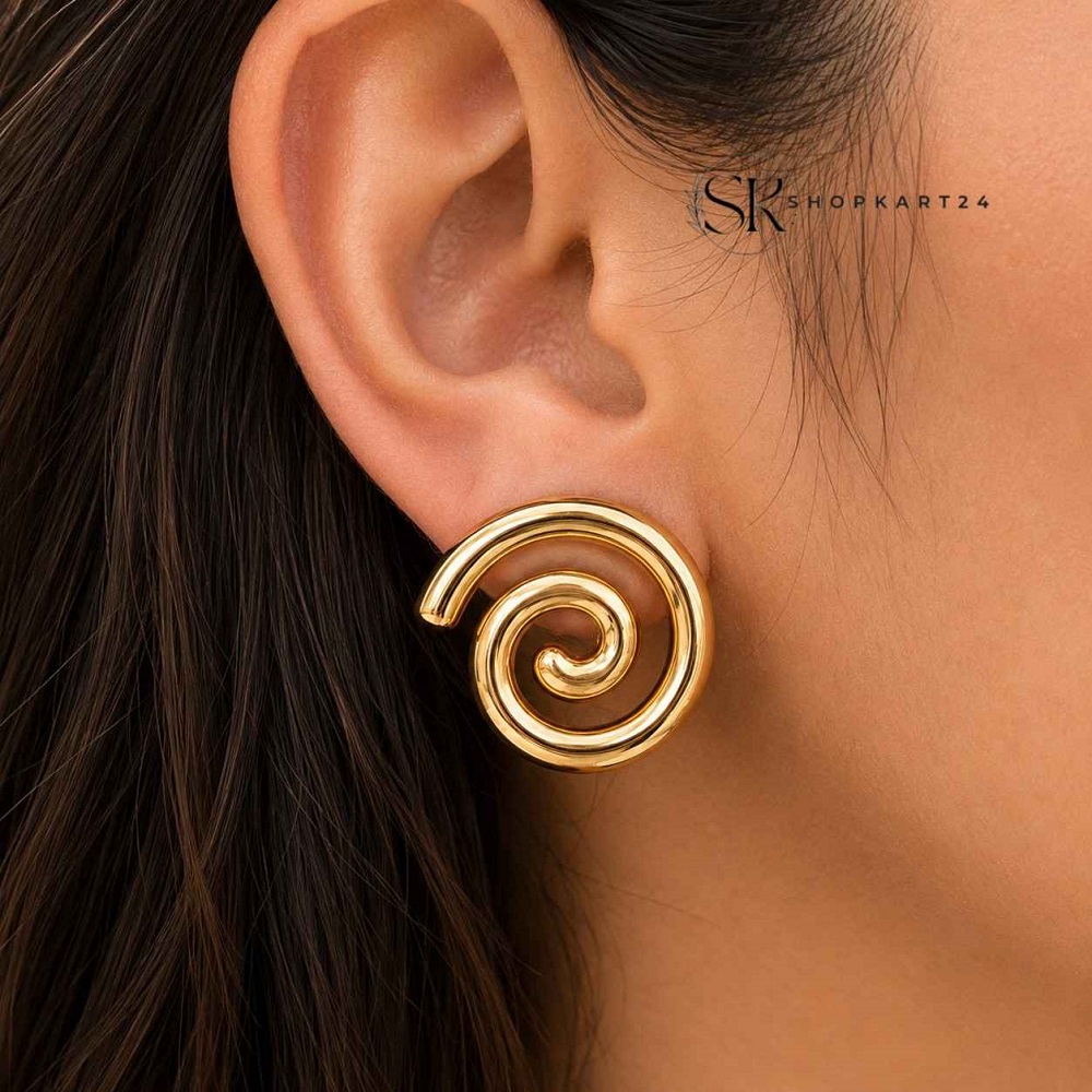 Anti Tarnish Golden Infinity Studs