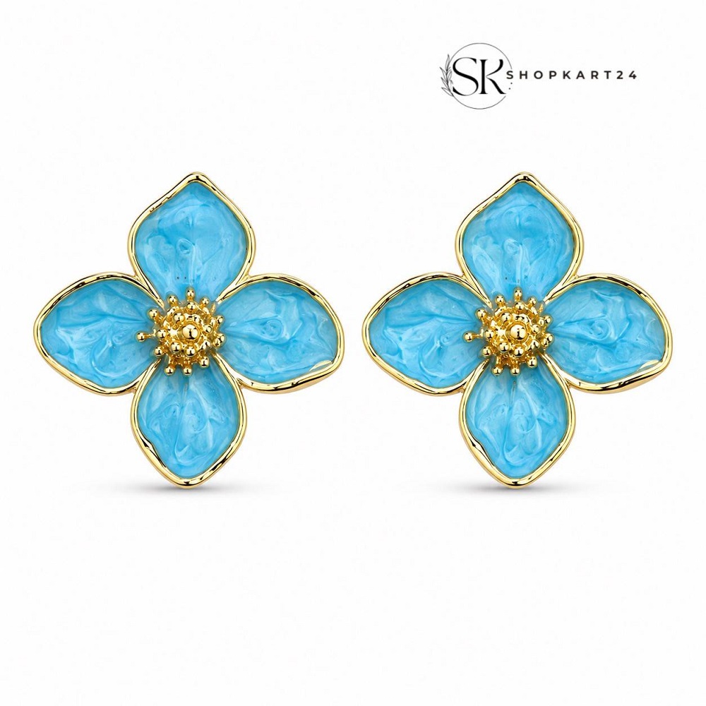 Blue Petal Luxe Studs