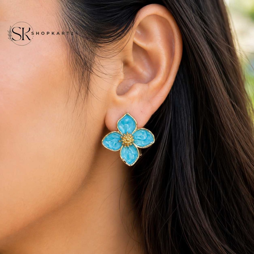 Blue Petal Luxe Studs