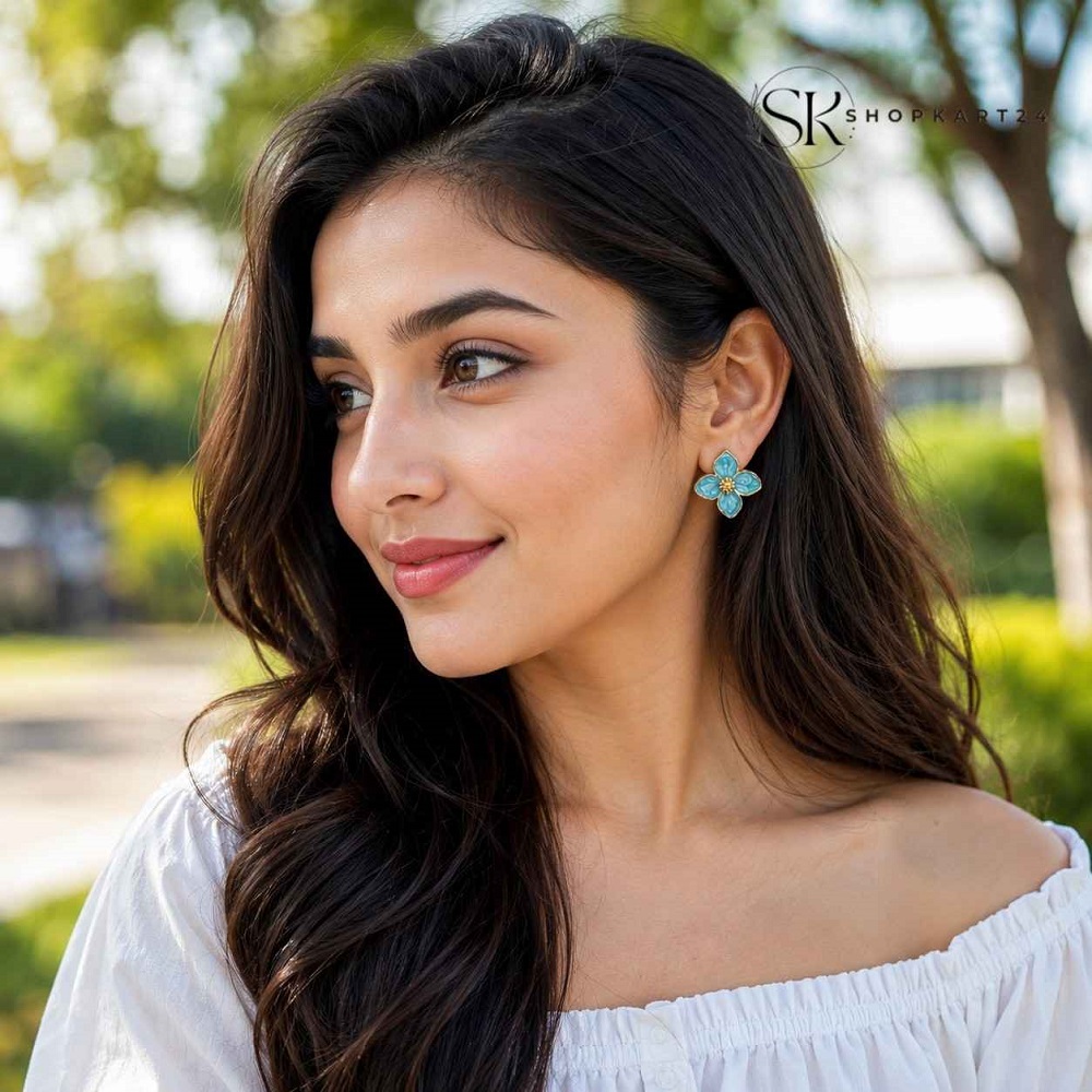 Blue Petal Luxe Studs