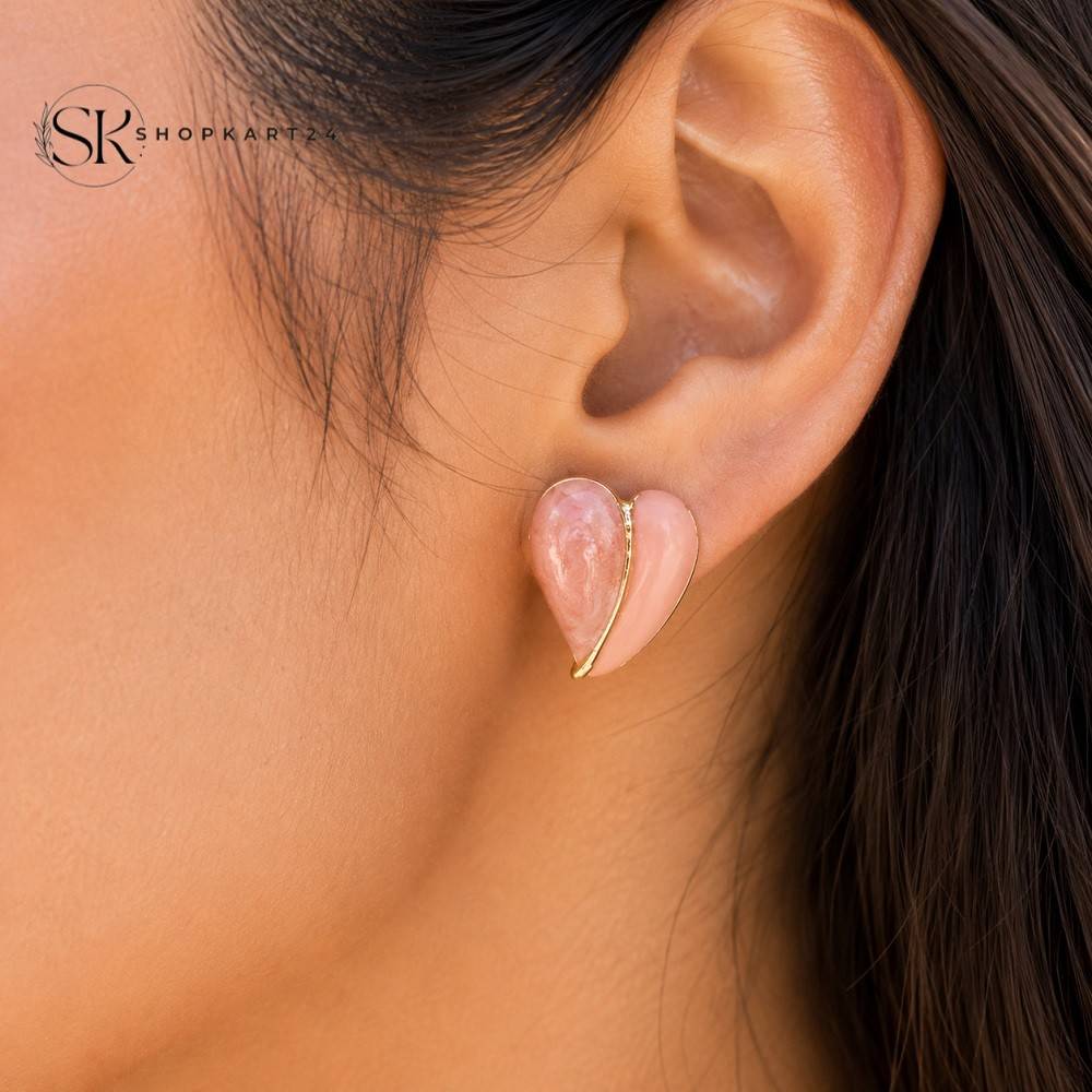 Blush Heart Earrings