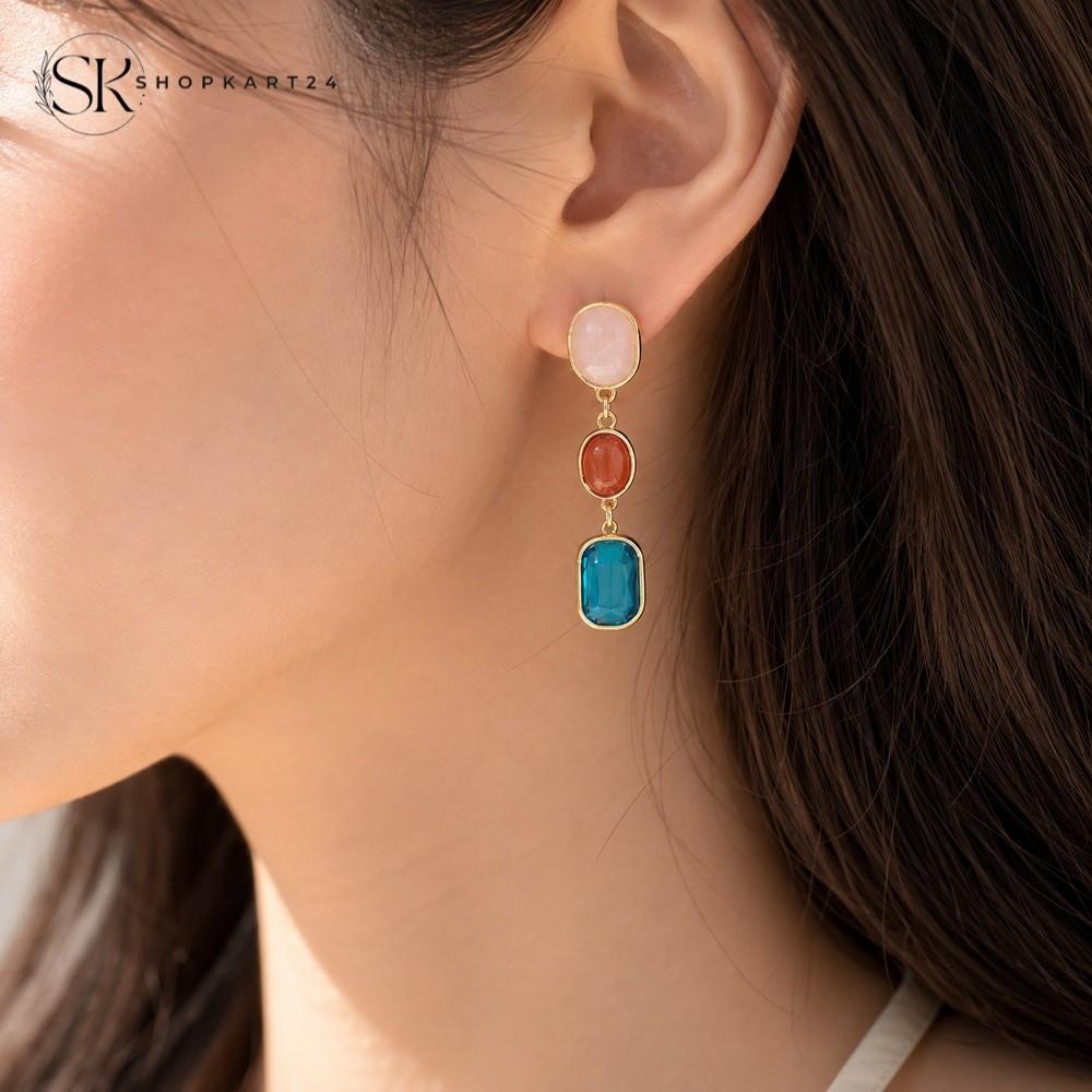 Candy Crystal Drop Earrings