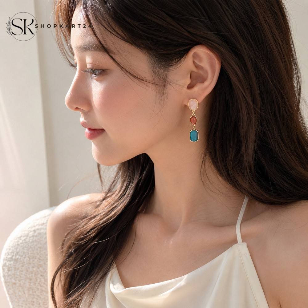 Candy Crystal Drop Earrings