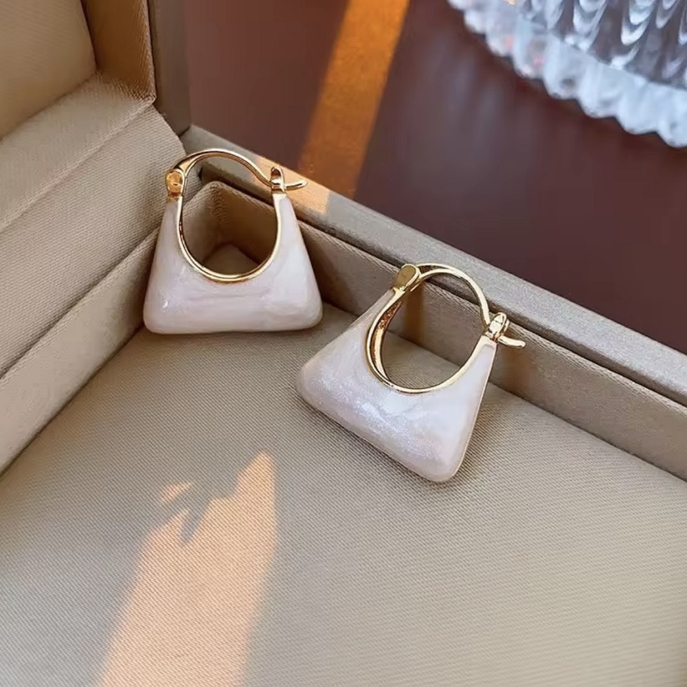Chic Handbag-Inspired Hoop Earrings
