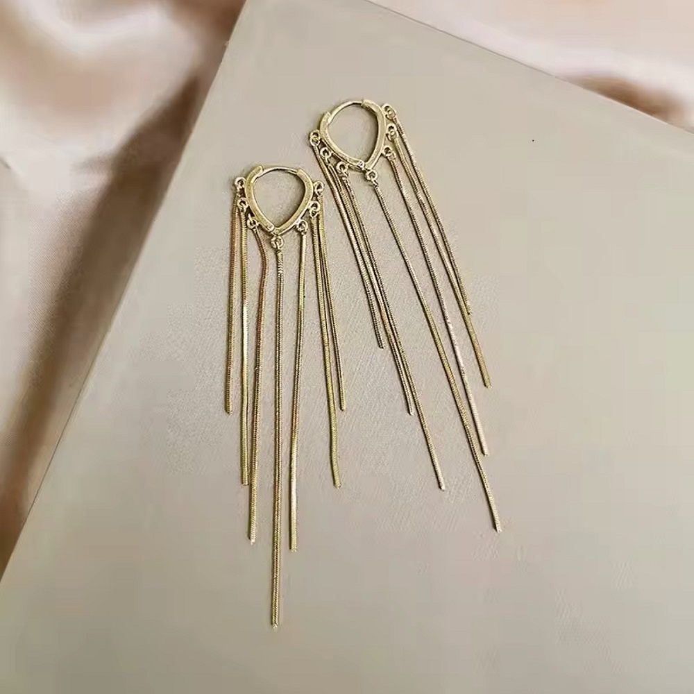Golden Dangle Earrings