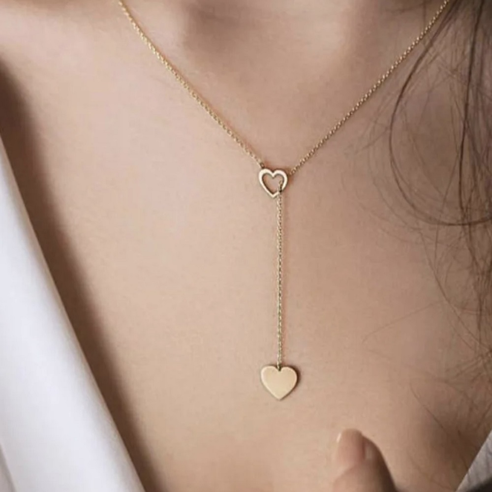 Golden Heart Chain Link Pendant