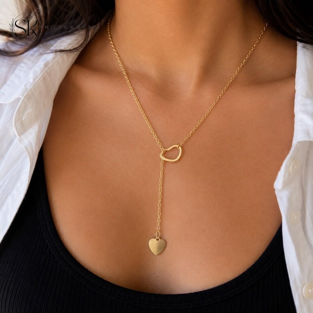 Golden Heart Chain Link Pendant