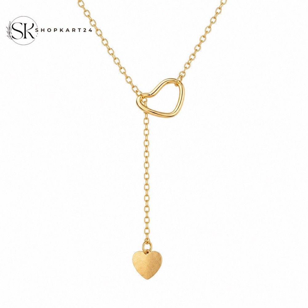 Golden Heart Chain Link Pendant