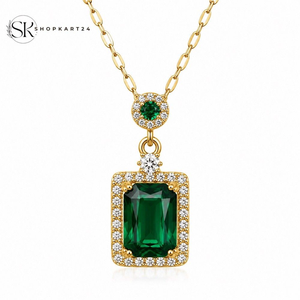 Green Emerald Korean Pendant