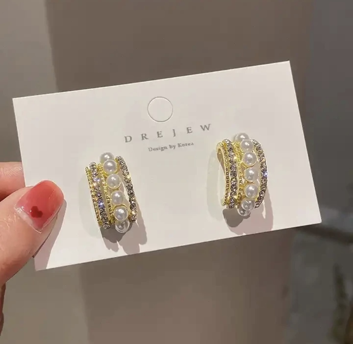 Half Round Stud Earring