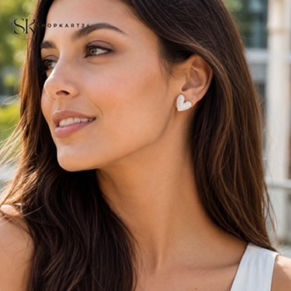 Heart Bloom Korean Earrings