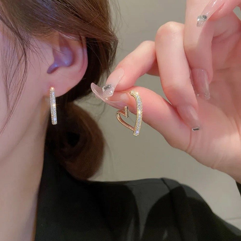 Heart Zircon Korean Earring