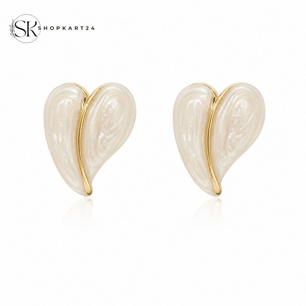 Ivory Heart Earrings