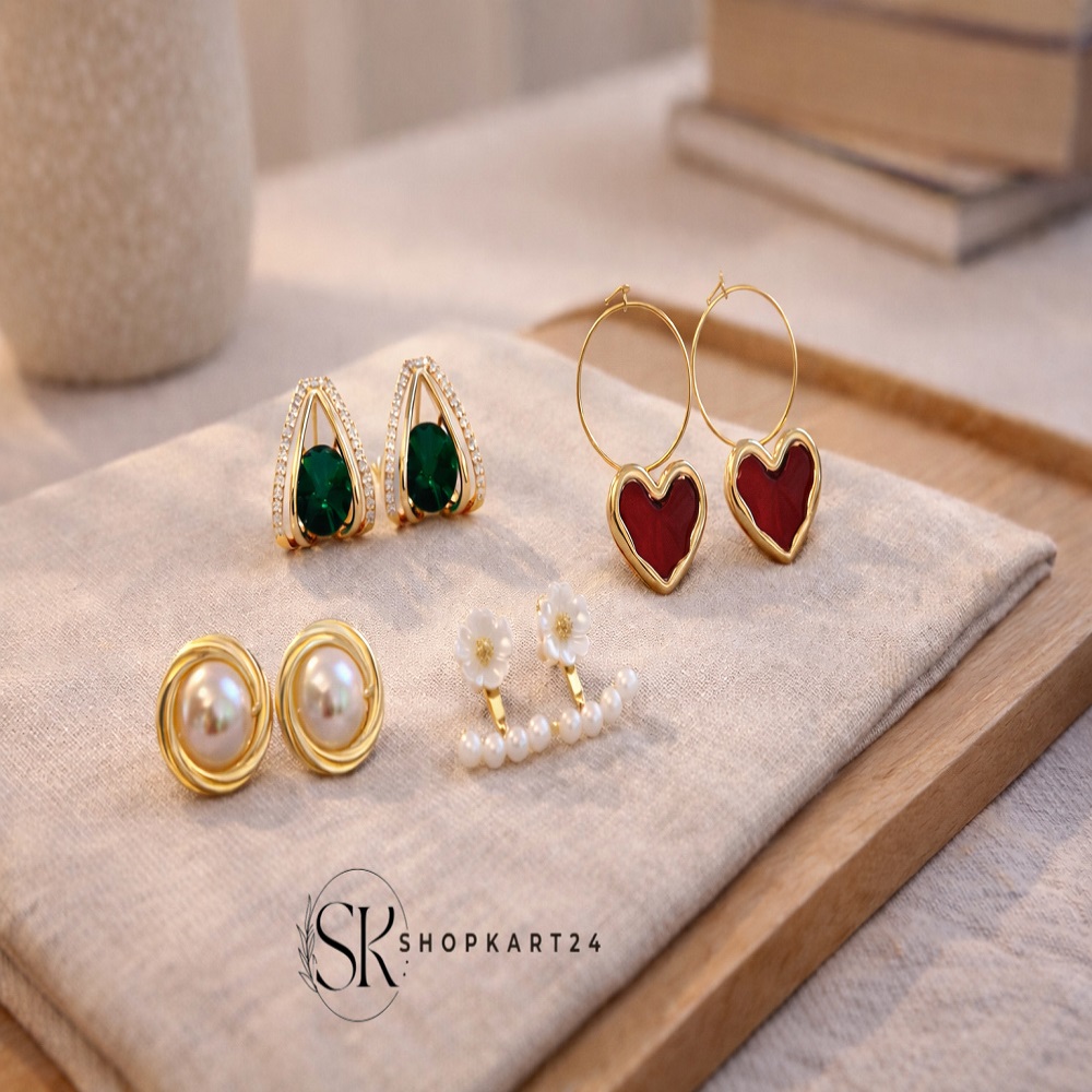 Korean Glam Earring Combo Set