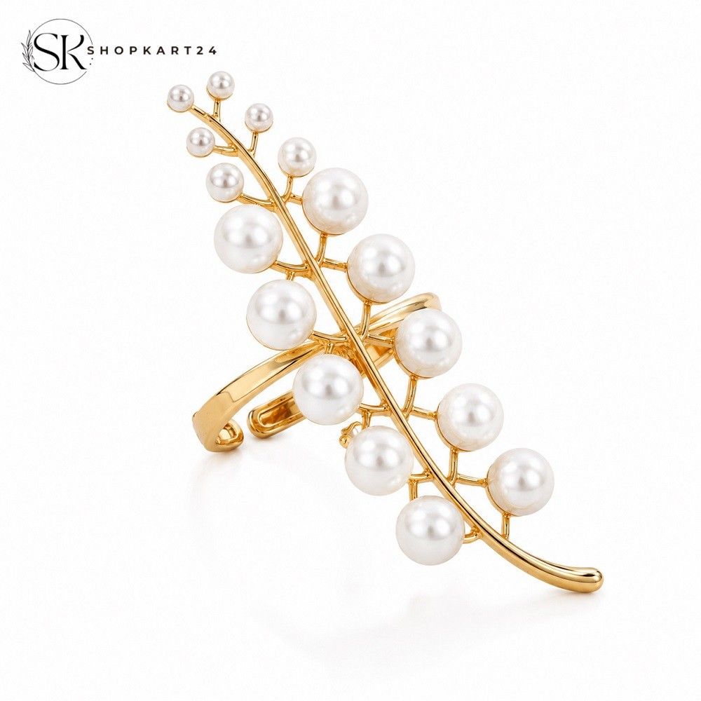 Leaf Long Adjustable Ring