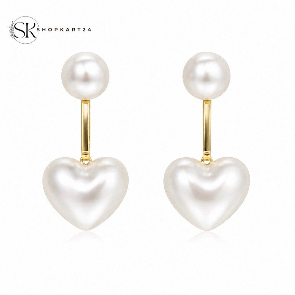 Love Pearl Drop Earrings