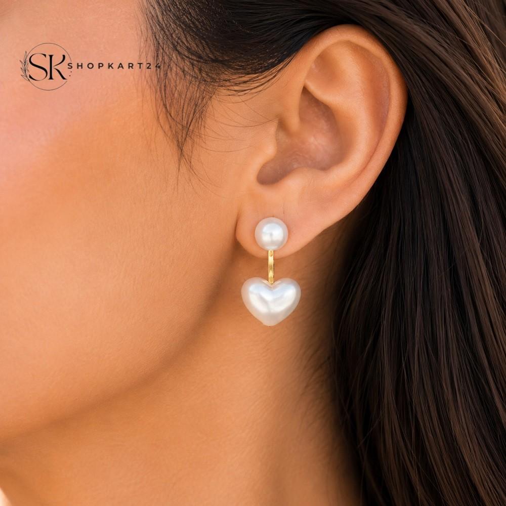 Love Pearl Drop Earrings