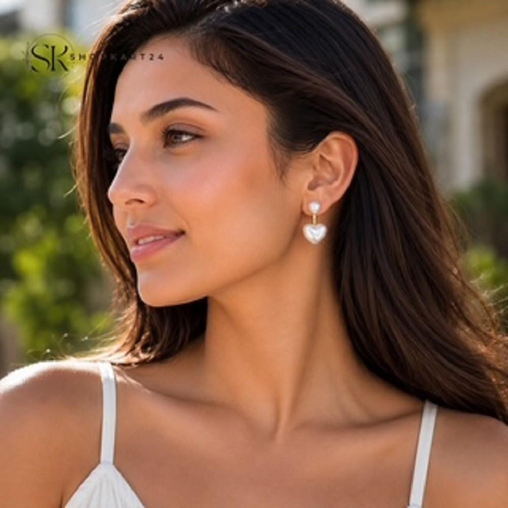 Love Pearl Drop Earrings