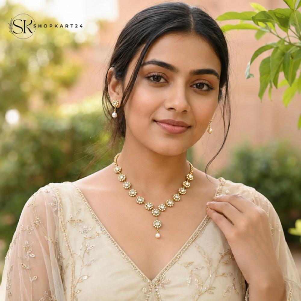 Noor Mahal Pearl Necklace Set