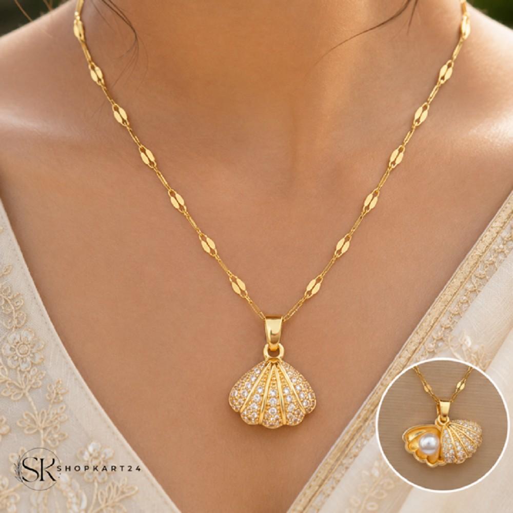 Open Shell Pearl Anti Tarnish Pendant