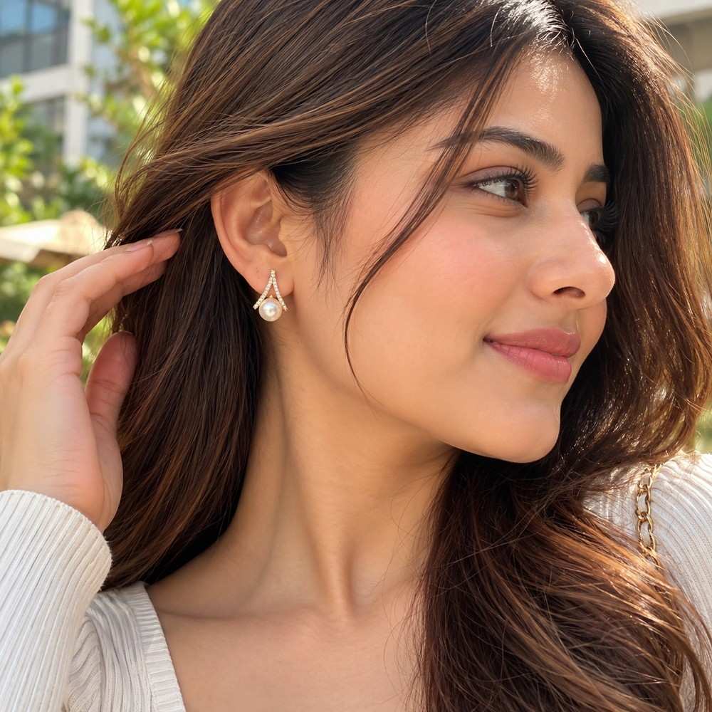 Pearl Luxe Korean Earrings