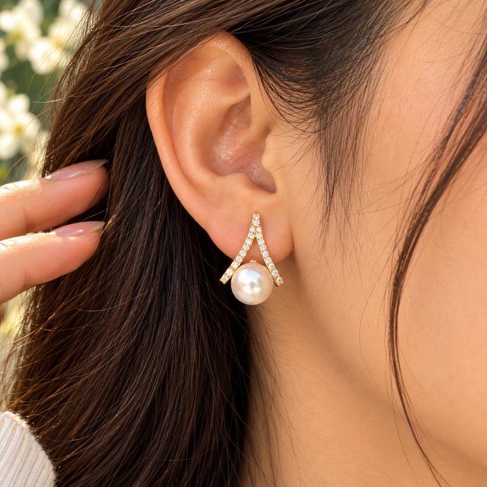 Pearl Luxe Korean Earrings
