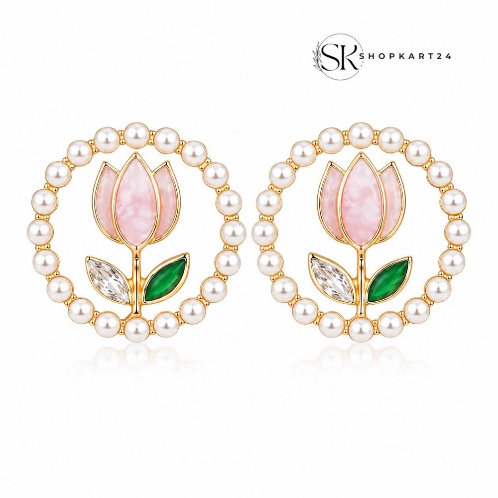 Pearl Tulip Grace Earrings