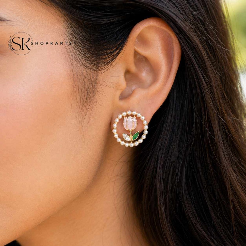 Pearl Tulip Grace Earrings