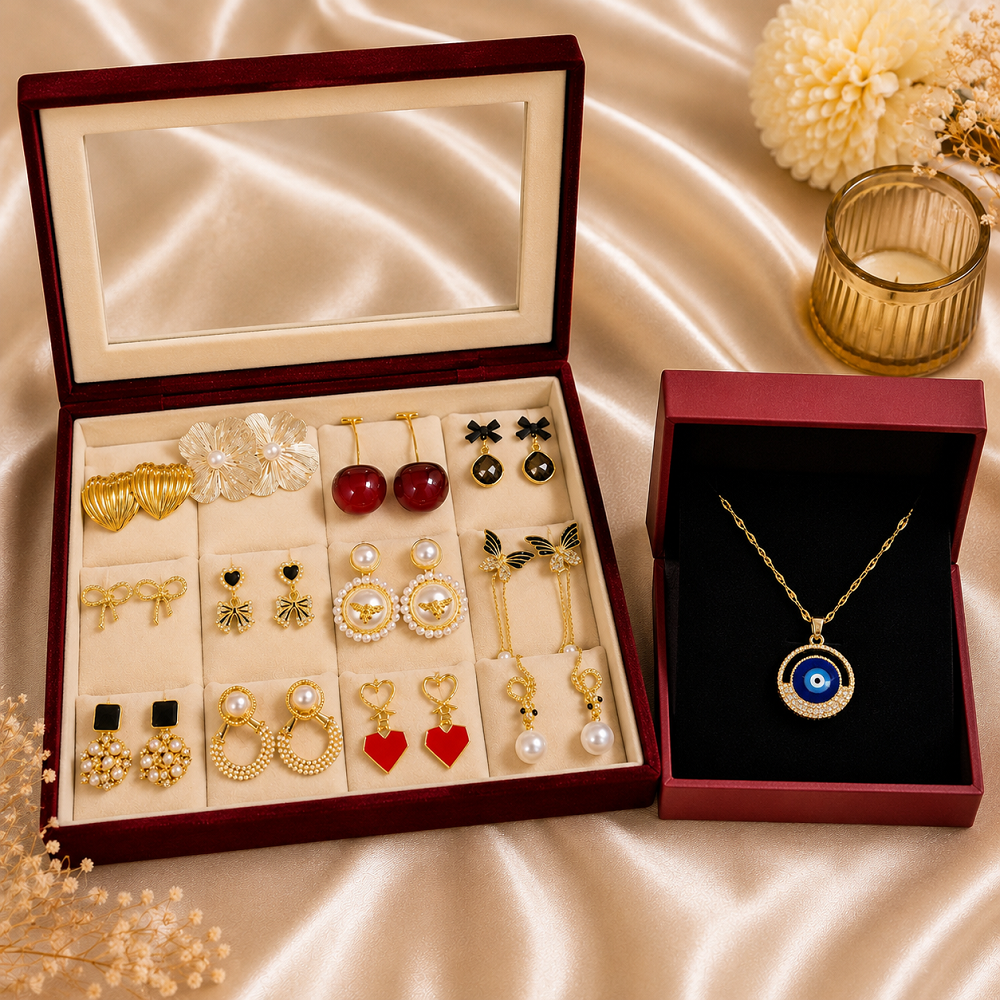 Rakhi Special Mirror Combo 1 With Stainless Steel Evil Eye