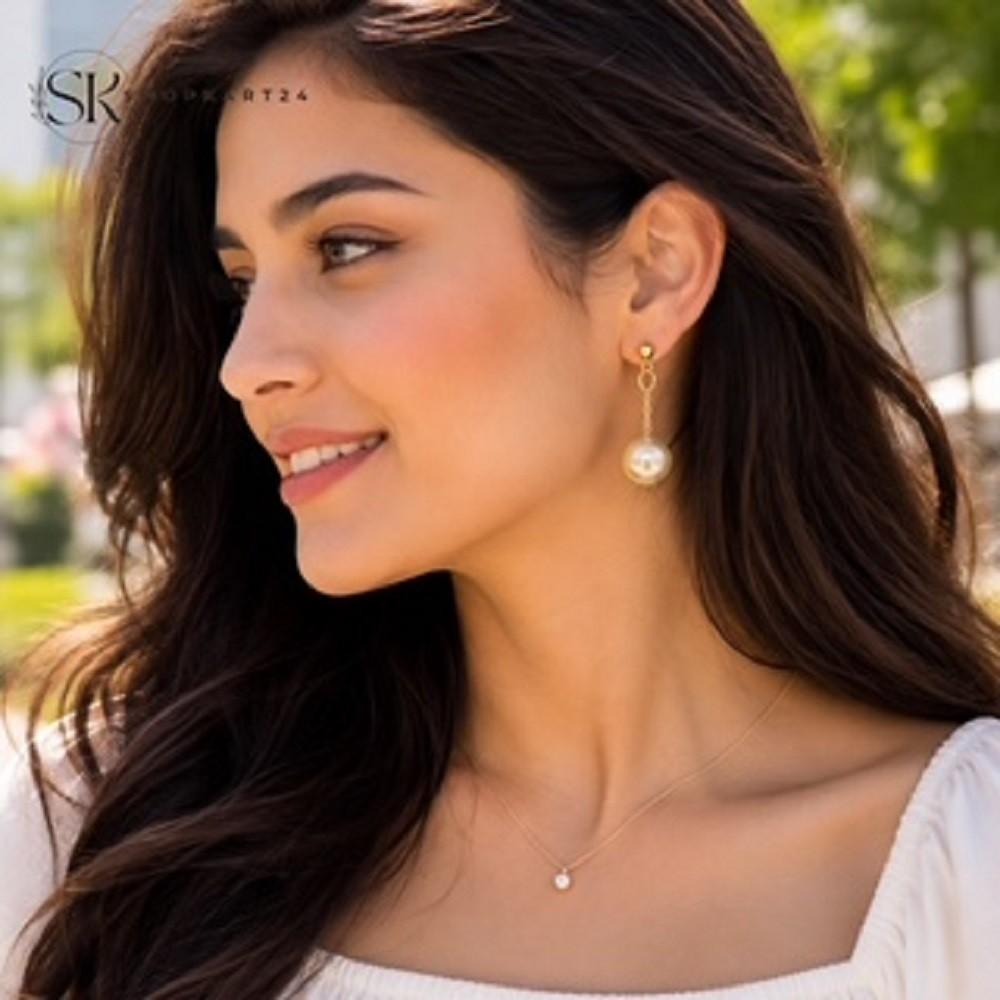 Round Pear Drop Earring