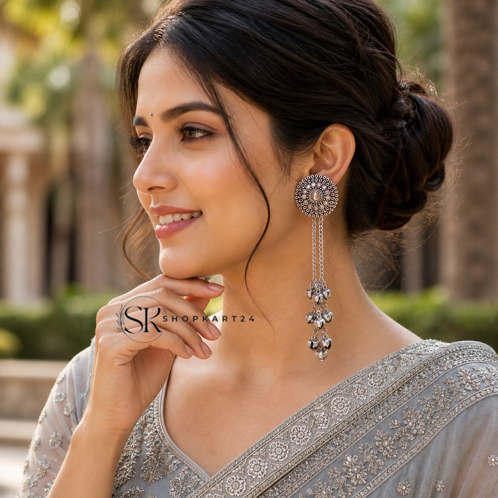 Silver Chandrika Kashmiri Earring