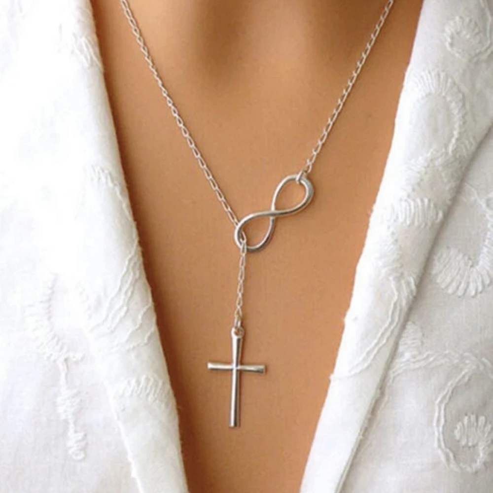 Silver Cross Pendant Necklace
