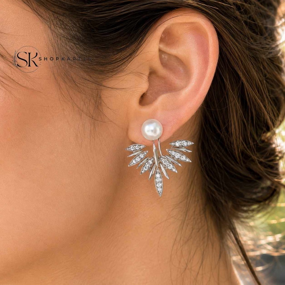 Silver Leaf Luxe Earrings