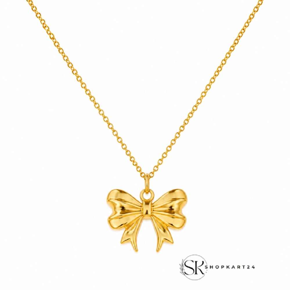Solid Bow Anti Tarnish Pendant