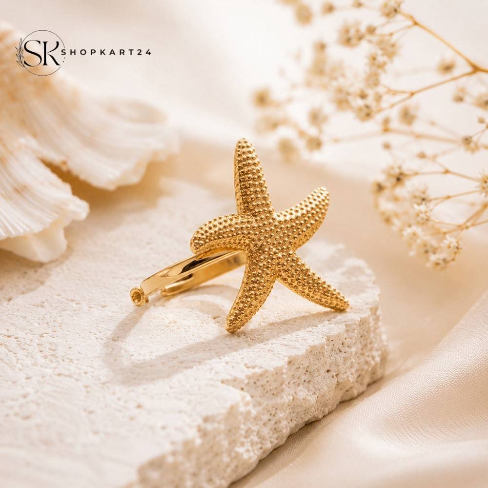 Star Fish Adjustable Ring
