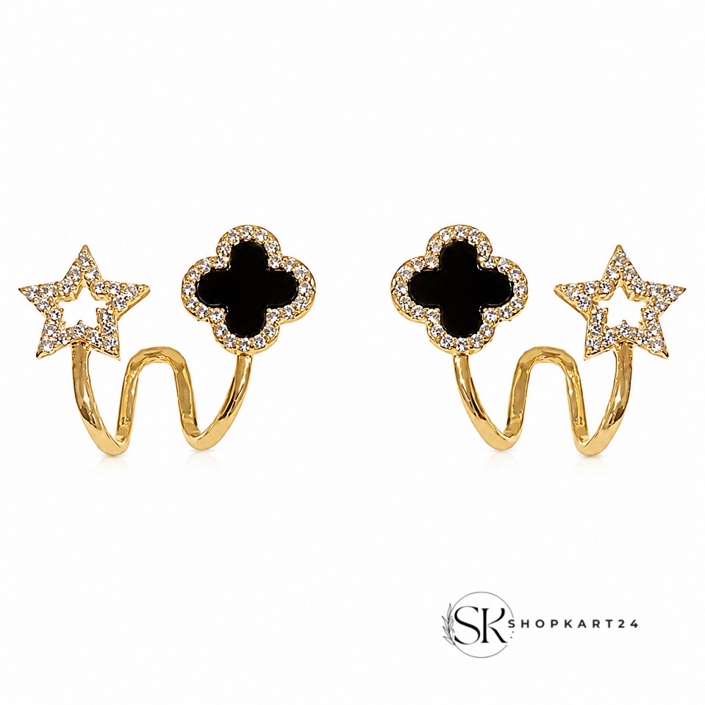 Starlight Clover Duo Earrings