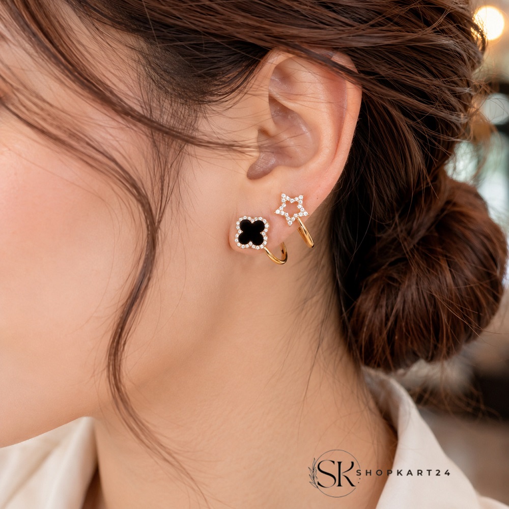 Starlight Clover Duo Earrings