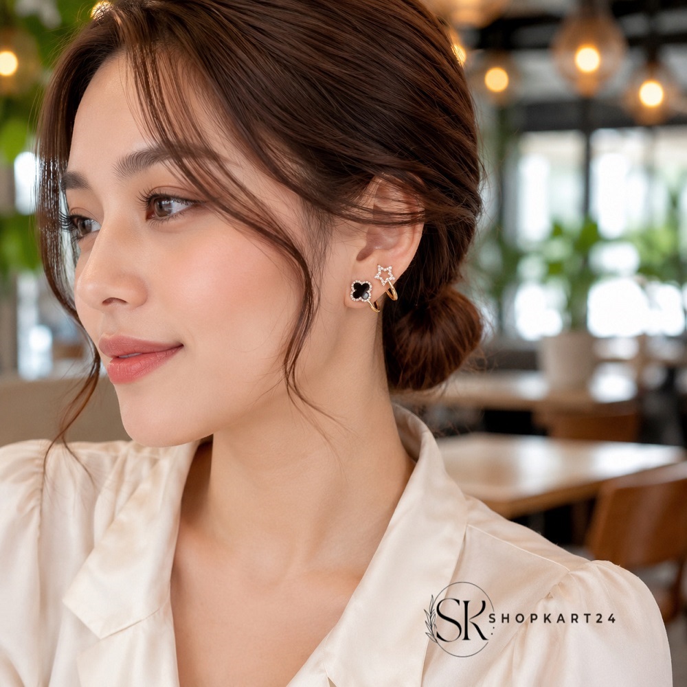 Starlight Clover Duo Earrings