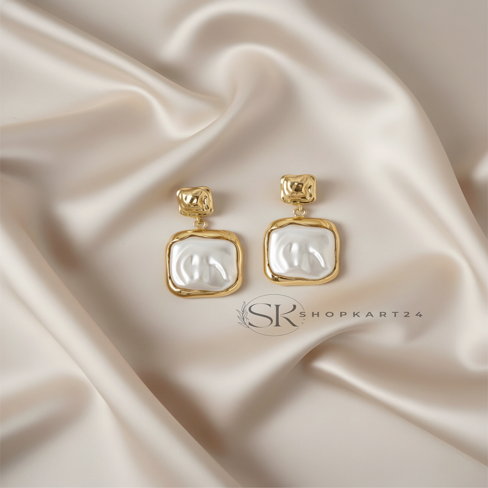 White acrylic dangler acrylic earring