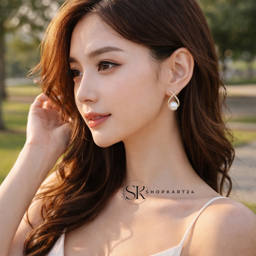 Elegant Cushion-Cut Crystal Drop Earrings