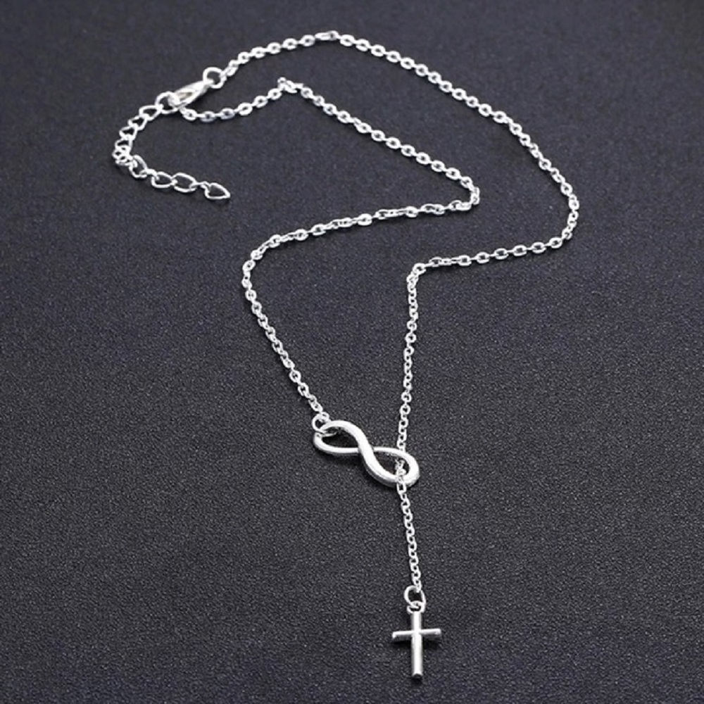 Silver Cross Pendant Necklace